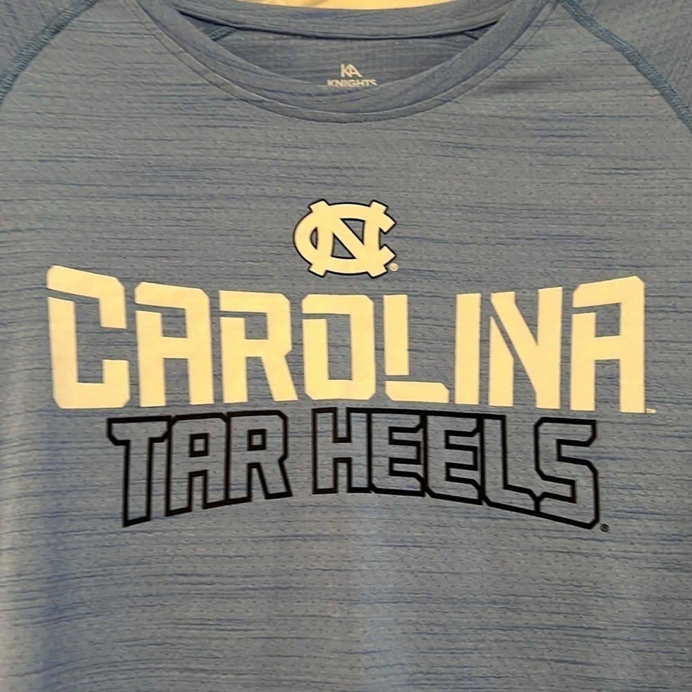 UNC North Carolina Tar Heels Short Sleeve Blue Tshirt 100% polyester Size 2XL - Picture 2 of 7
